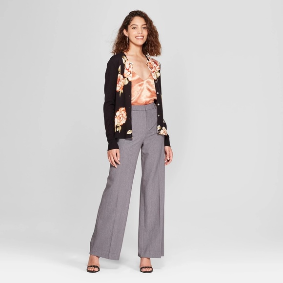 Womens Wide Leg High Rise Relaxed Dress Pants - Picture 3 of 3